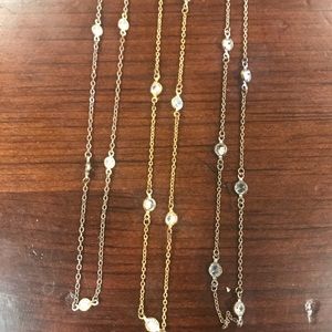3 Alaina ‘diamonds by the yard’ CZ necklaces